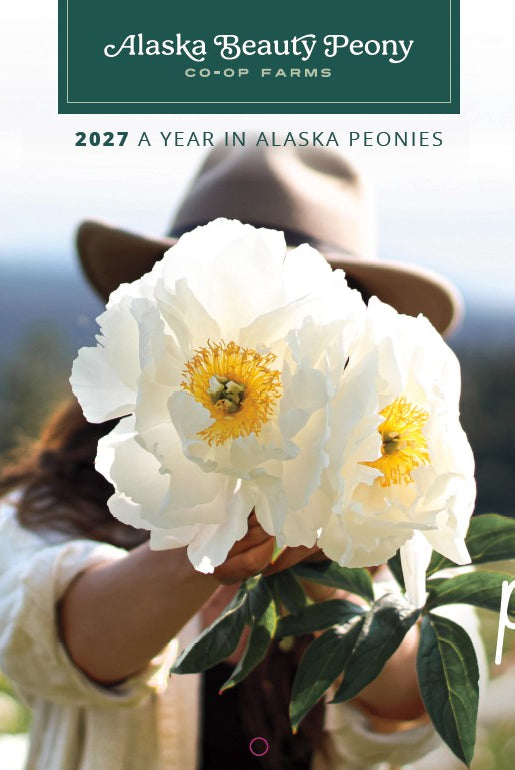 2027 Peony Calendar-Stationary-Alaska Beauty Peony Coop-Alaska Beauty Peony Coop