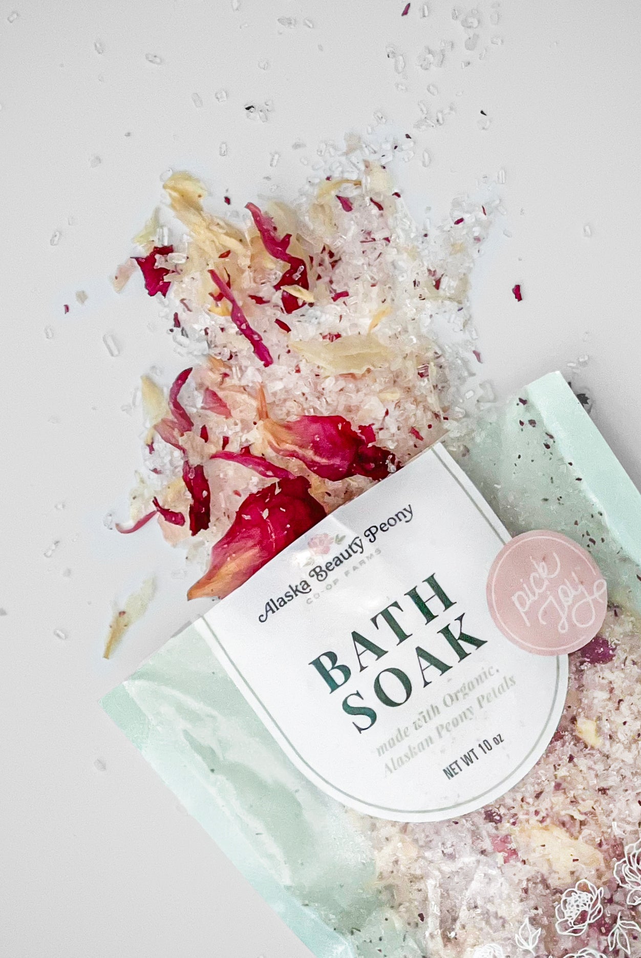 Peony Bath Soak - 10 oz-Bath & Body-Alaska Beauty Peony Coop-Alaska Beauty Peony Coop