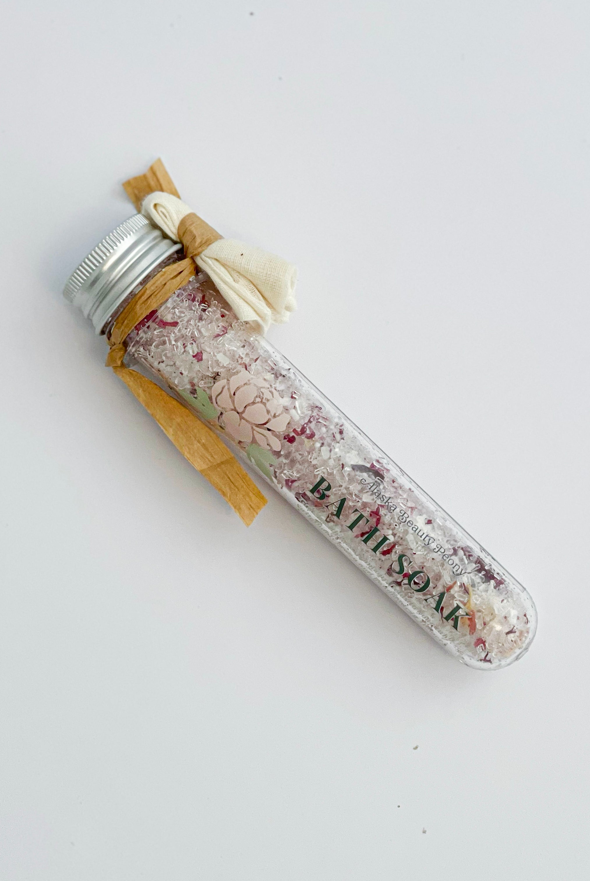 Peony Bath Soak Travel Size 1.5 oz - Wholesale-Bath & Body-Alaska Beauty Peony Coop-Alaska Beauty Peony Coop