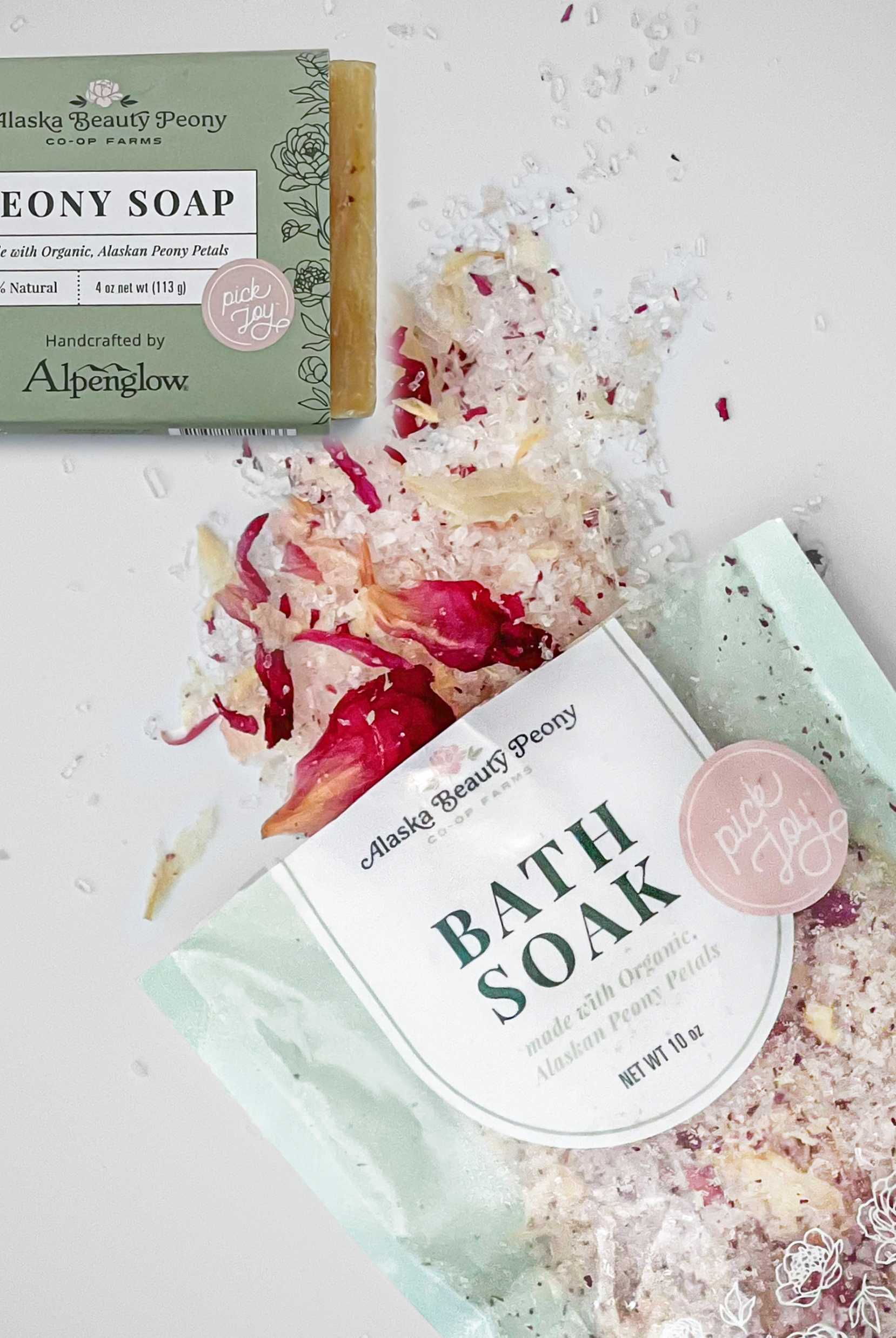 Peony-Lovers Bath Set-Bath & Body-Alaska Beauty Peony Coop-Alaska Beauty Peony Coop