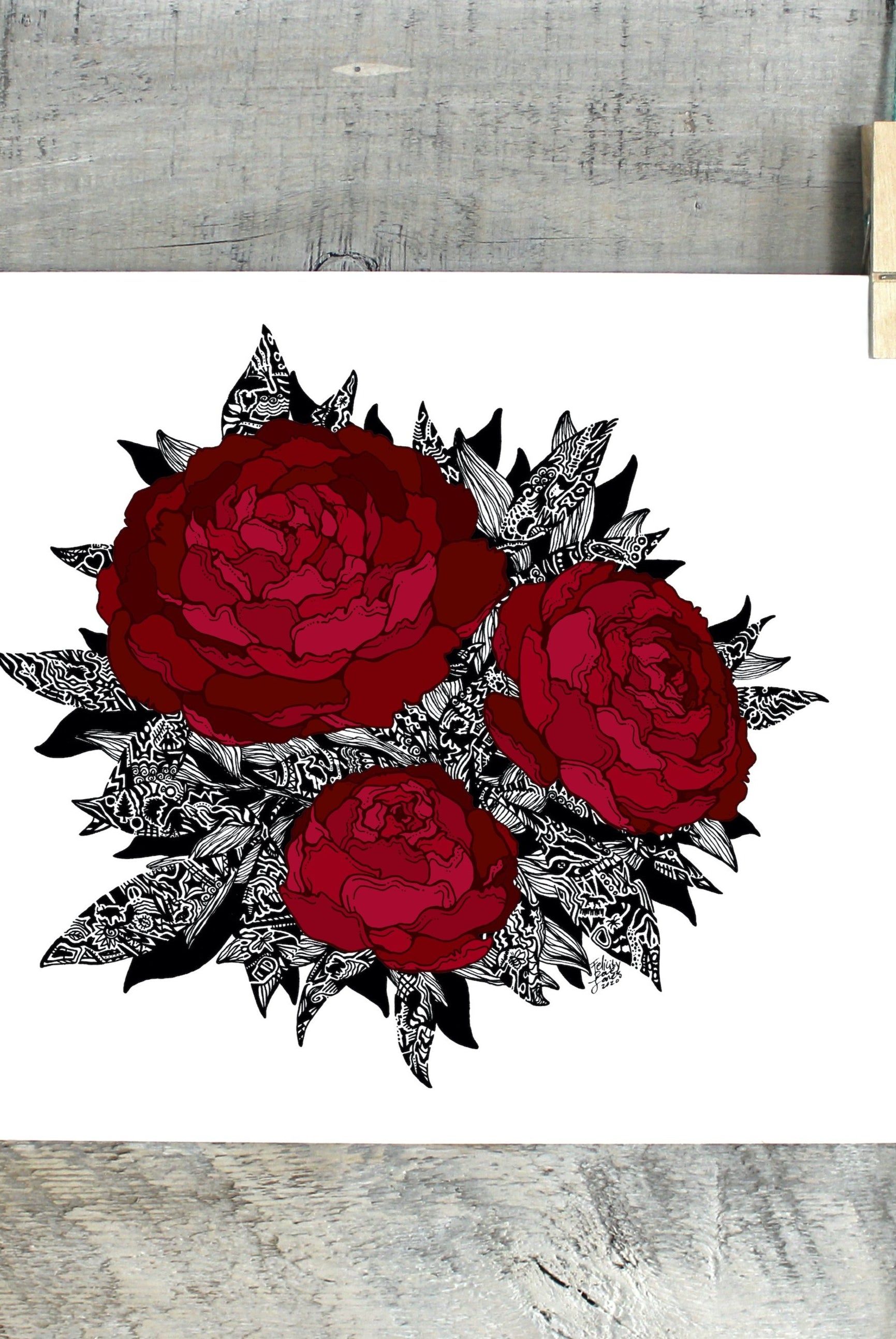 Peony Print (Holiday Special)-Home & Gifts-Felicity Rae Jones-Alaska Beauty Peony Coop