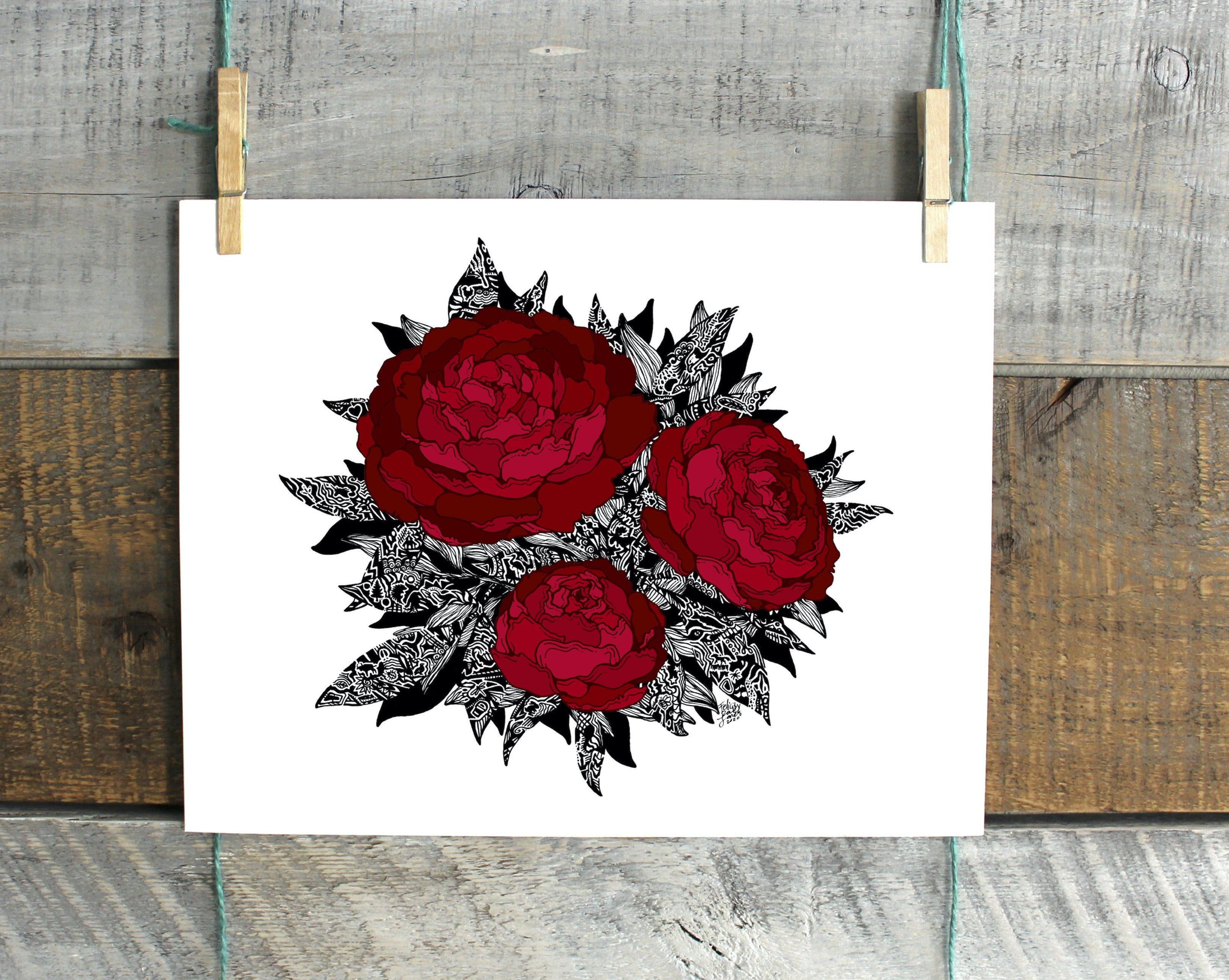 Peony Print (Holiday Special)-Home & Gifts-Felicity Rae Jones-Alaska Beauty Peony Coop