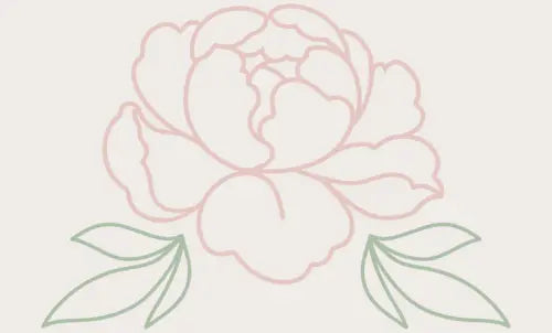Decorative peony icon 