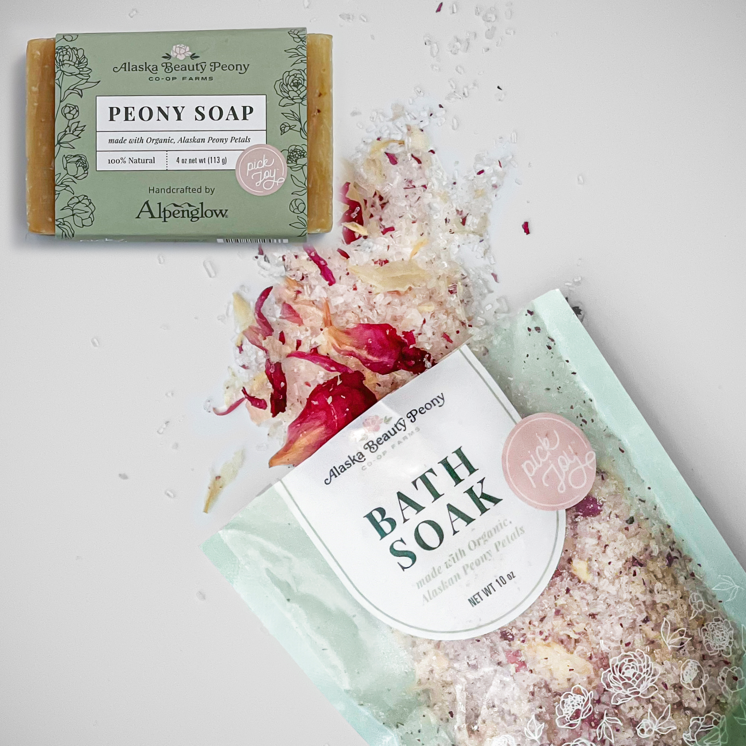 Peony-Lovers Bath Set-Bath & Body-Alaska Beauty Peony Coop-Alaska Beauty Peony Coop