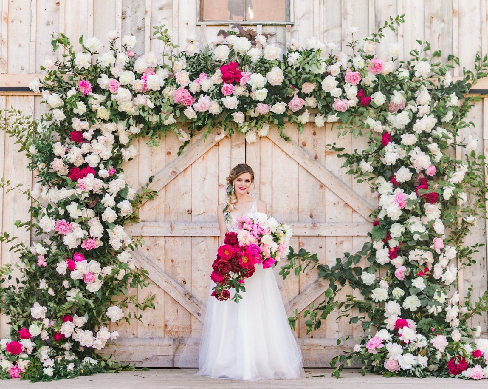 Bridal Box-Flower Box-Alaska Beauty Peony Coop-25 Stems-Blush-Alaska Beauty Peony Coop